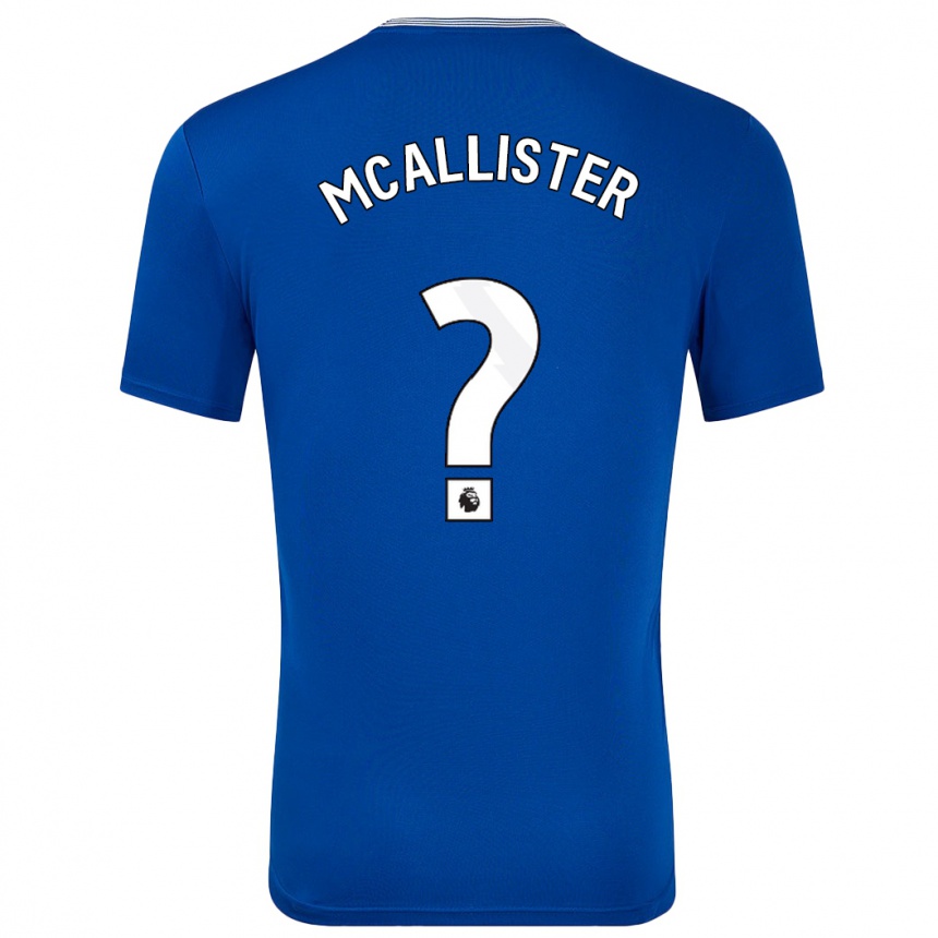 Kids Football Sean Mcallister #0 Blue With Home Jersey 2024/25 T-Shirt Canada