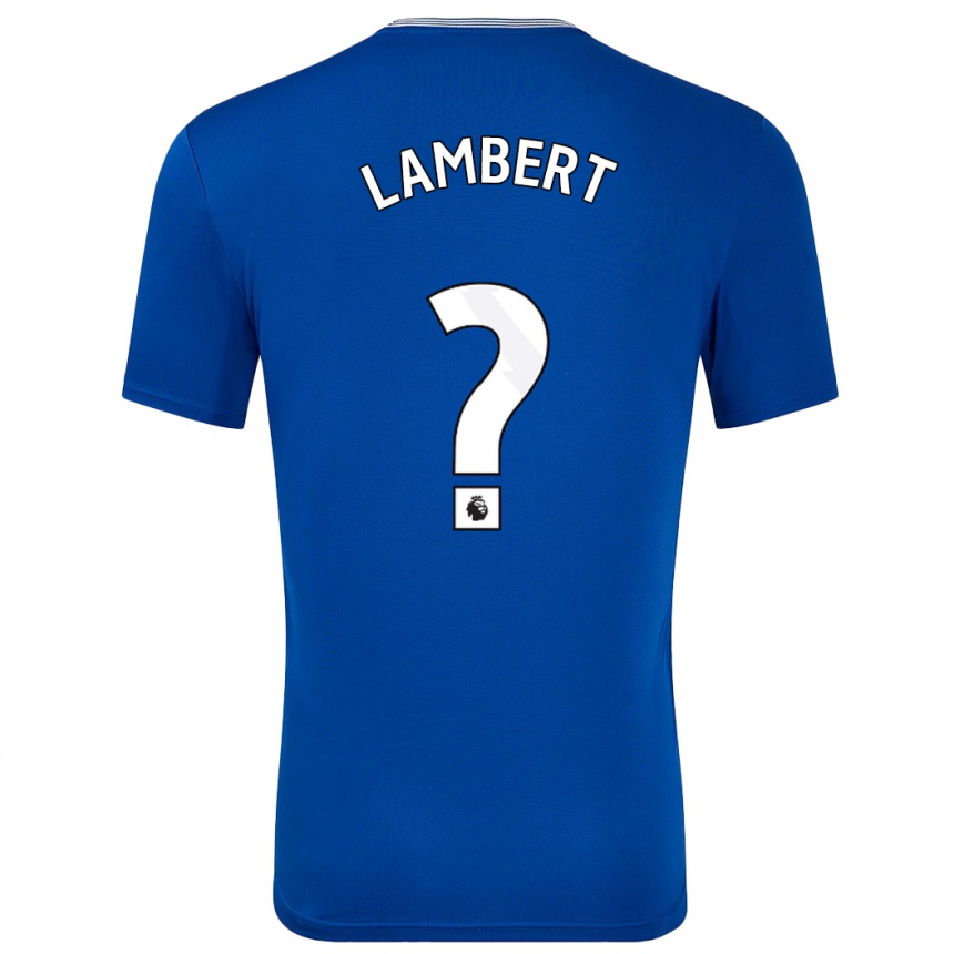 Kids Football Rocco Lambert #0 Blue With Home Jersey 2024/25 T-Shirt Canada