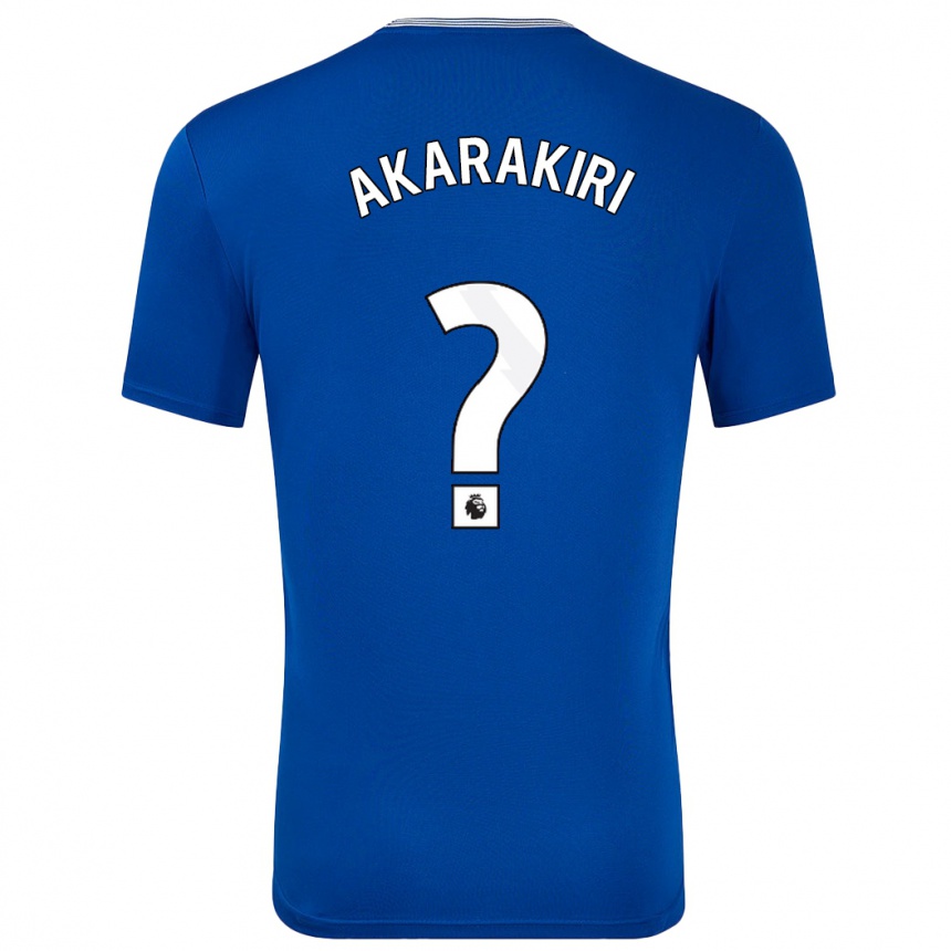 Kids Football Demi Akarakiri #0 Blue With Home Jersey 2024/25 T-Shirt Canada