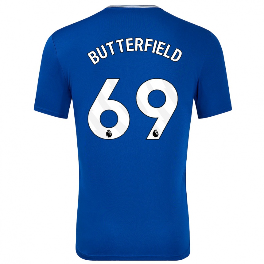 Kids Football Luke Butterfield #69 Blue With Home Jersey 2024/25 T-Shirt Canada