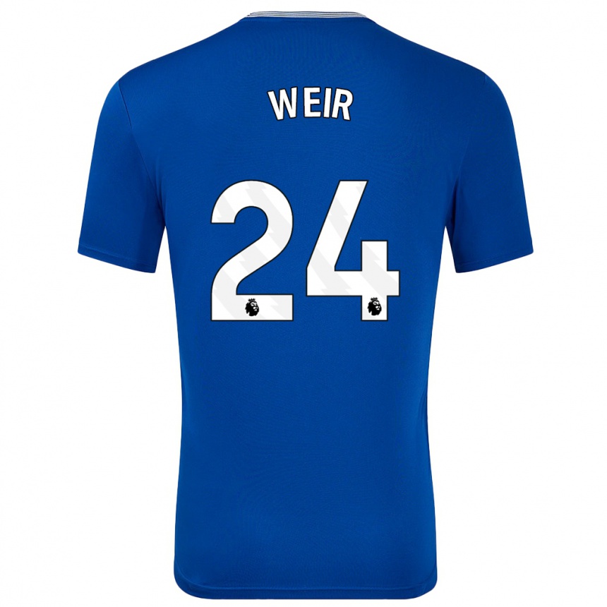 Kids Football Kenzie Weir #24 Blue With Home Jersey 2024/25 T-Shirt Canada