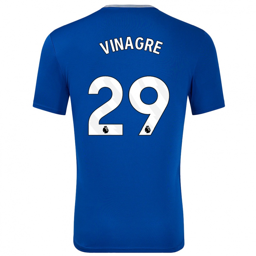 Kids Football Ruben Vinagre #29 Blue With Home Jersey 2024/25 T-Shirt Canada