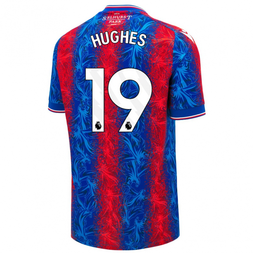 Enfant Football Maillot Will Hughes #19 Rayures Rouges Et Bleues Tenues Domicile 2024/25 Canada