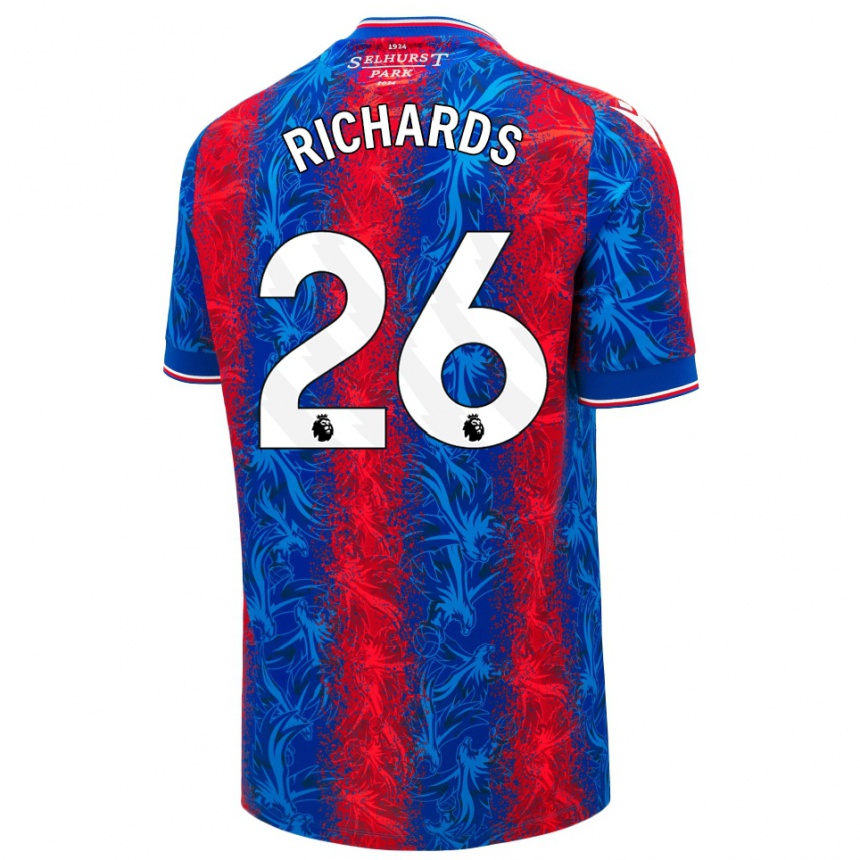 Kids Football Chris Richards #26 Red Blue Stripes Home Jersey 2024/25 T-Shirt Canada