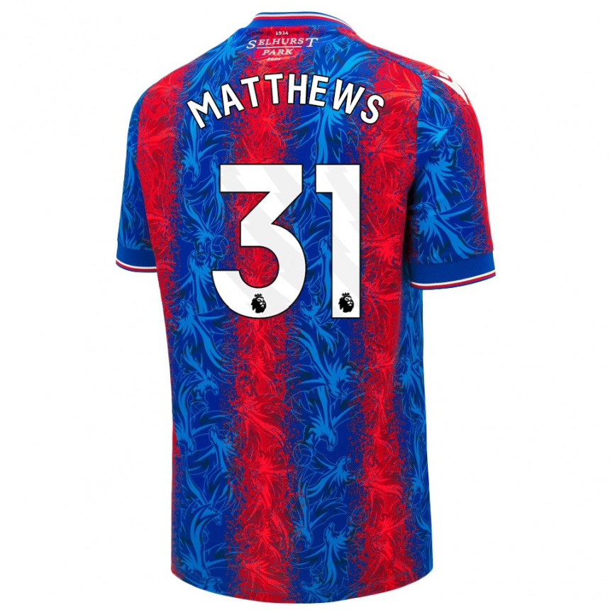 Enfant Football Maillot Remi Matthews #31 Rayures Rouges Et Bleues Tenues Domicile 2024/25 Canada