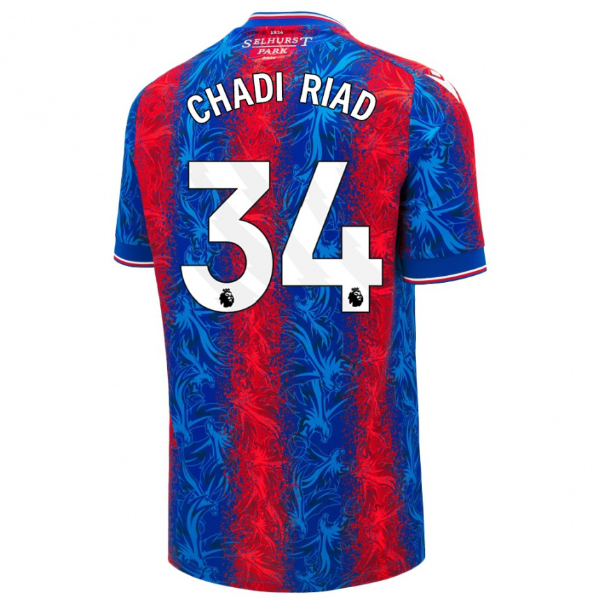 Enfant Football Maillot Chadi Riad #34 Rayures Rouges Et Bleues Tenues Domicile 2024/25 Canada