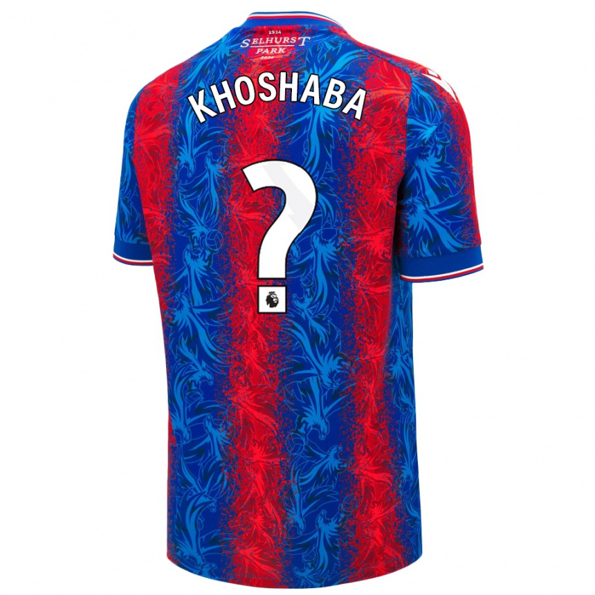 Kids Football Joseph Khoshaba #0 Red Blue Stripes Home Jersey 2024/25 T-Shirt Canada