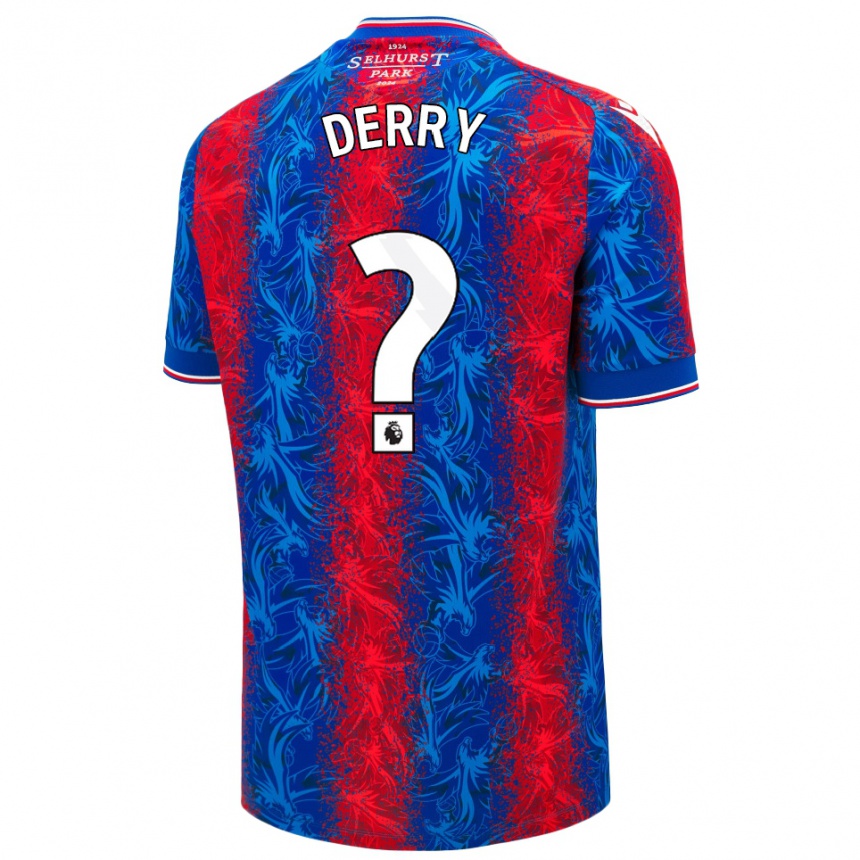 Kids Football Jesse Derry #0 Red Blue Stripes Home Jersey 2024/25 T-Shirt Canada