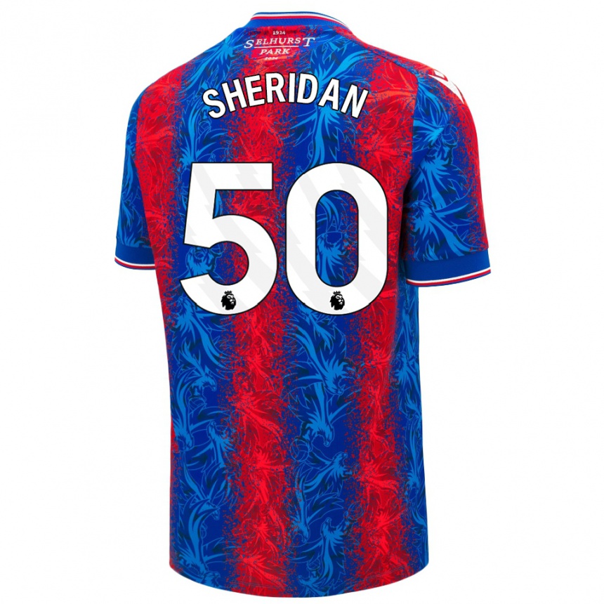 Enfant Football Maillot Joe Sheridan #50 Rayures Rouges Et Bleues Tenues Domicile 2024/25 Canada