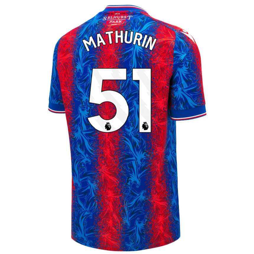 Enfant Football Maillot Roshaun Mathurin #51 Rayures Rouges Et Bleues Tenues Domicile 2024/25 Canada