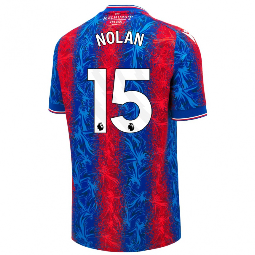 Kids Football Hayley Nolan #15 Red Blue Stripes Home Jersey 2024/25 T-Shirt Canada