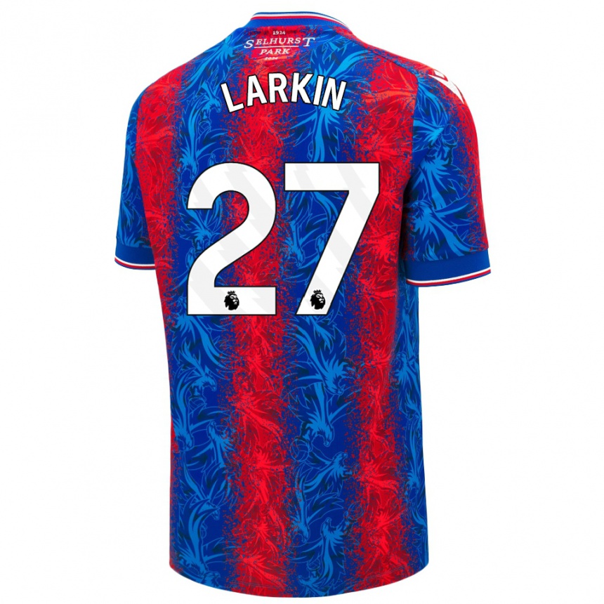 Kids Football Abbie Larkin #27 Red Blue Stripes Home Jersey 2024/25 T-Shirt Canada