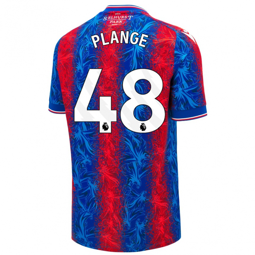 Enfant Football Maillot Luke Plange #48 Rayures Rouges Et Bleues Tenues Domicile 2024/25 Canada