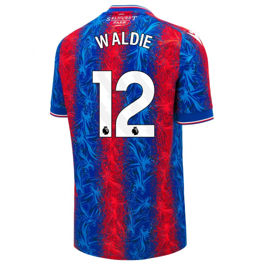 Enfant Football Maillot Lizzie Waldie #12 Rayures Rouges Et Bleues Tenues Domicile 2024/25 Canada