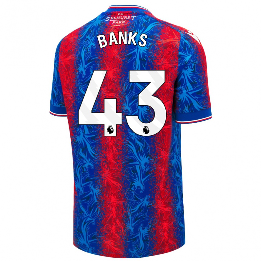 Enfant Football Maillot Scott Banks #43 Rayures Rouges Et Bleues Tenues Domicile 2024/25 Canada