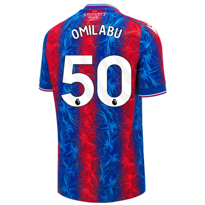 Enfant Football Maillot David Omilabu #50 Rayures Rouges Et Bleues Tenues Domicile 2024/25 Canada