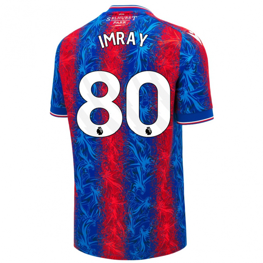 Enfant Football Maillot Danny Imray #80 Rayures Rouges Et Bleues Tenues Domicile 2024/25 Canada