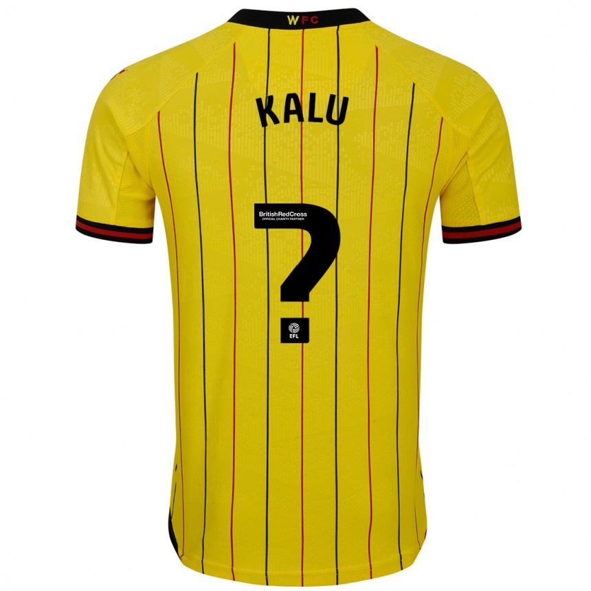 Kids Football Samuel Kalu #0 Yellow Black Home Jersey 2024/25 T-Shirt Canada