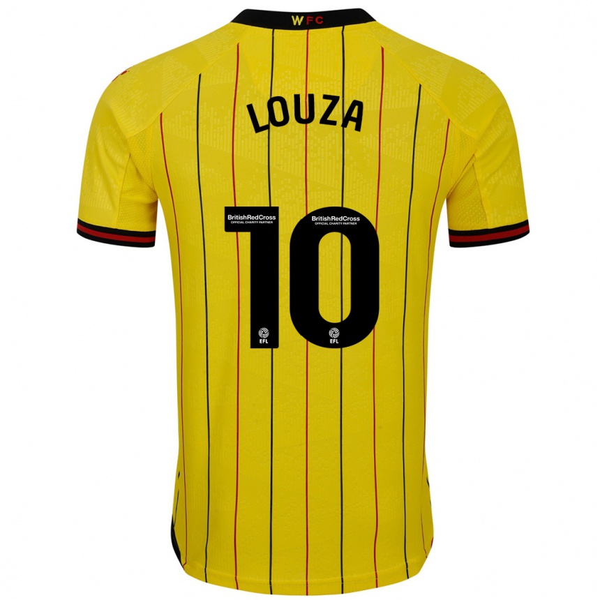 Kids Football Imrân Louza #10 Yellow Black Home Jersey 2024/25 T-Shirt Canada