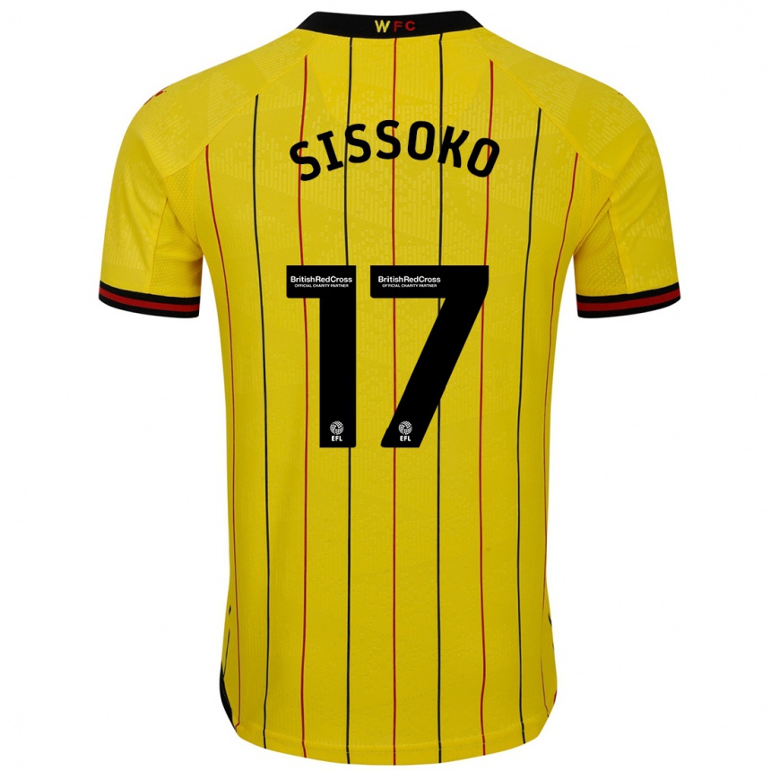 Kids Football Moussa Sissoko #17 Yellow Black Home Jersey 2024/25 T-Shirt Canada