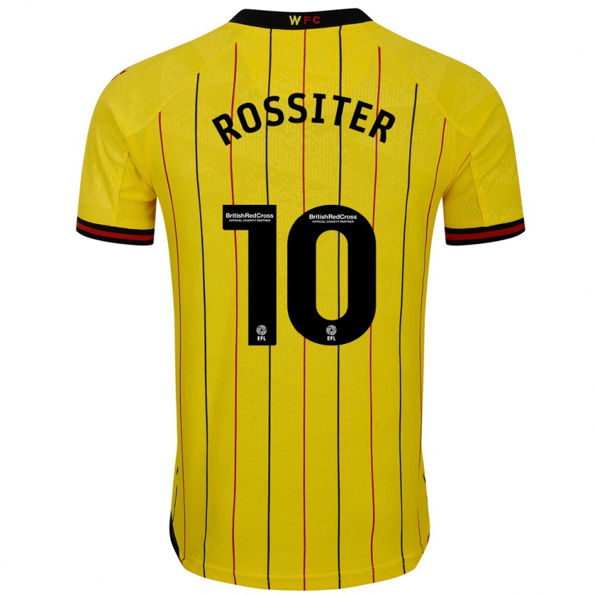 Kids Football Annie Rossiter #10 Yellow Black Home Jersey 2024/25 T-Shirt Canada