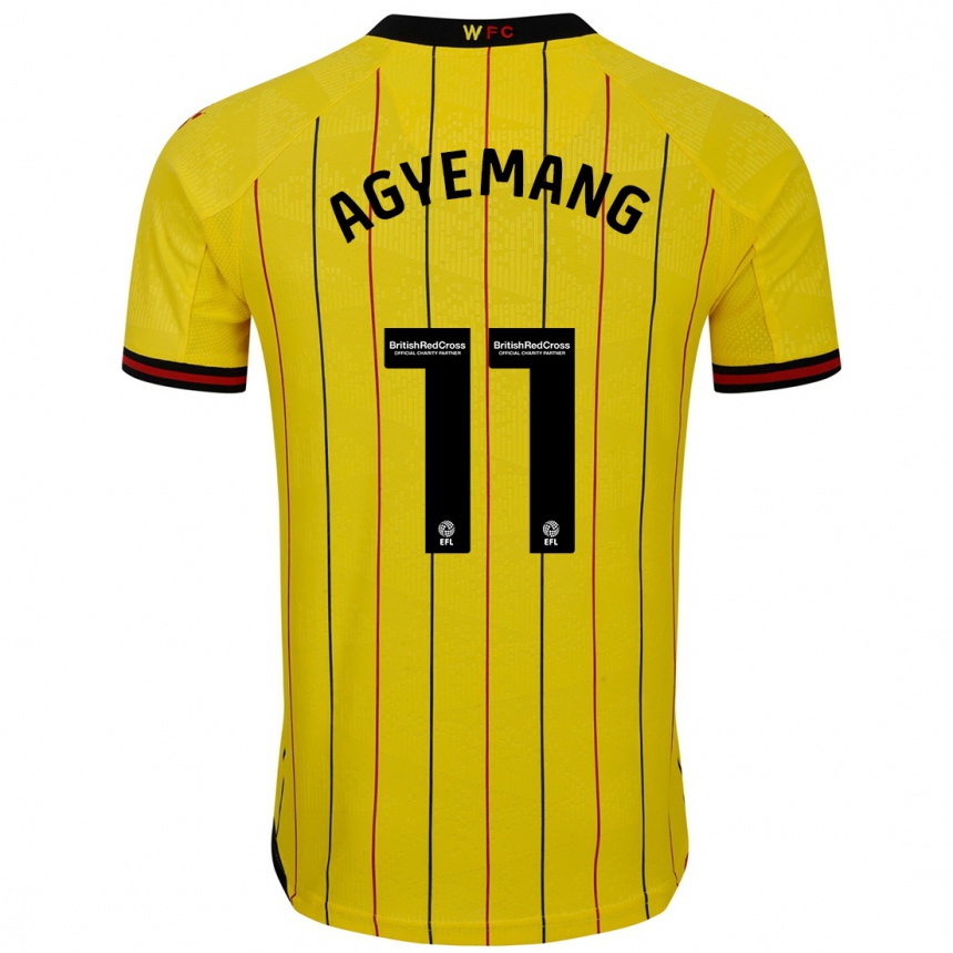 Kids Football Michelle Agyemang #11 Yellow Black Home Jersey 2024/25 T-Shirt Canada