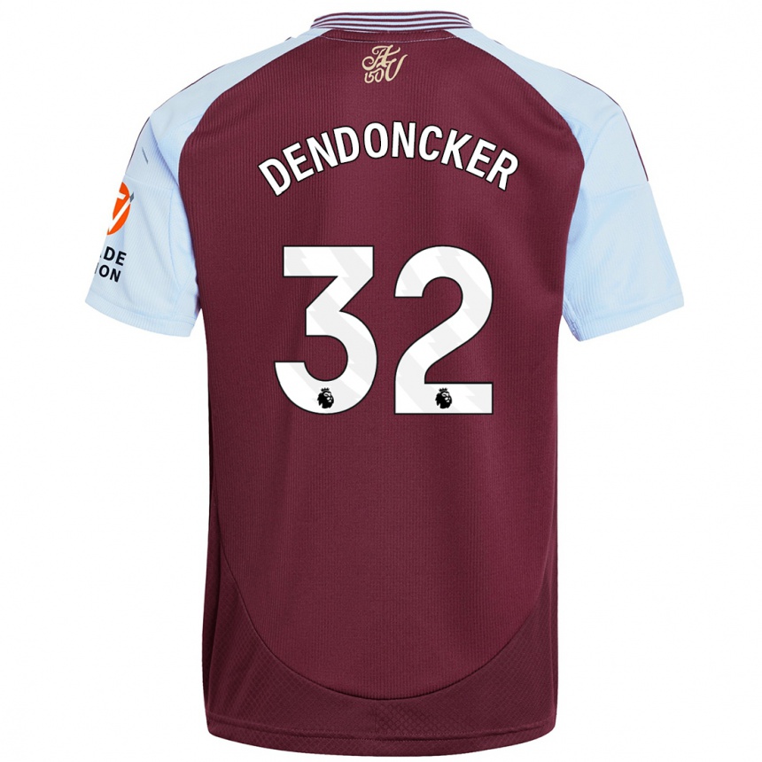 Kids Football Leander Dendoncker #32 Burgundy Sky Blue Home Jersey 2024/25 T-Shirt Canada