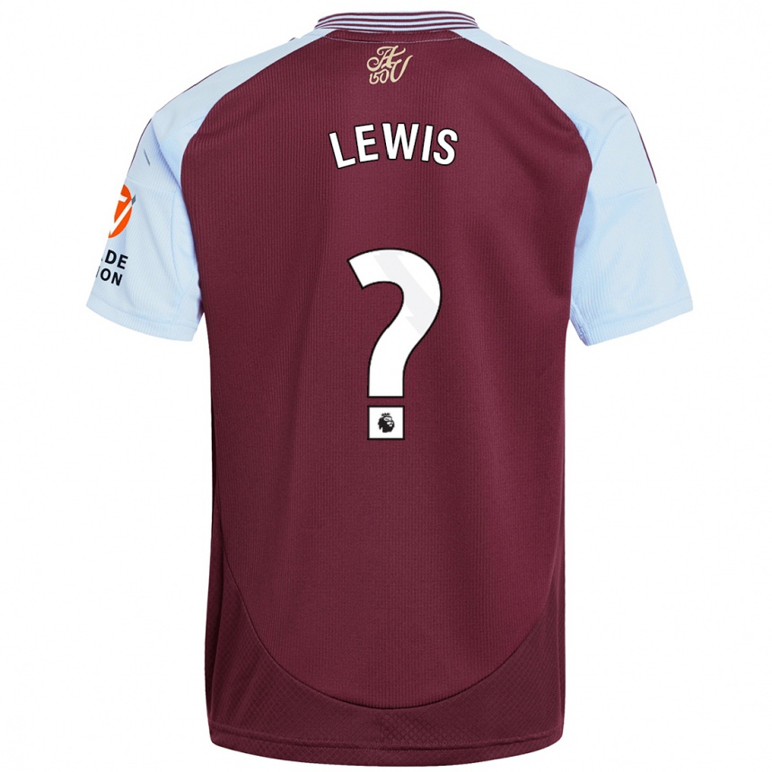 Enfant Football Maillot Sam Lewis #0 Bordeaux Bleu Ciel Tenues Domicile 2024/25 Canada