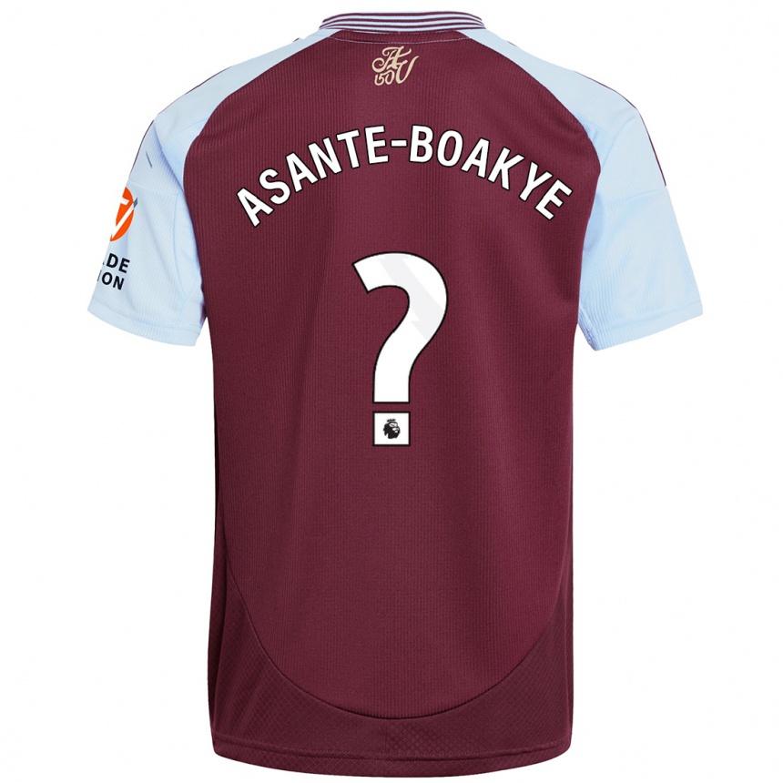 Kids Football Max Asante-Boakye #0 Burgundy Sky Blue Home Jersey 2024/25 T-Shirt Canada