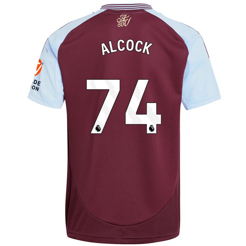 Enfant Football Maillot Todd Alcock #74 Bordeaux Bleu Ciel Tenues Domicile 2024/25 Canada