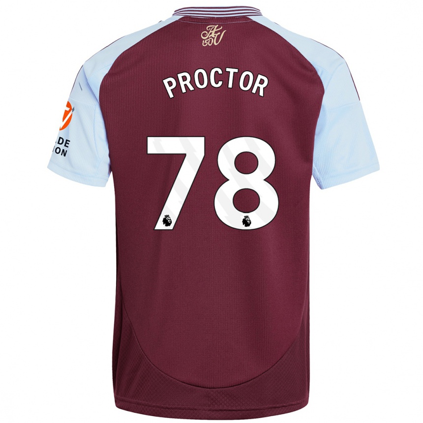 Enfant Football Maillot Sam Proctor #78 Bordeaux Bleu Ciel Tenues Domicile 2024/25 Canada