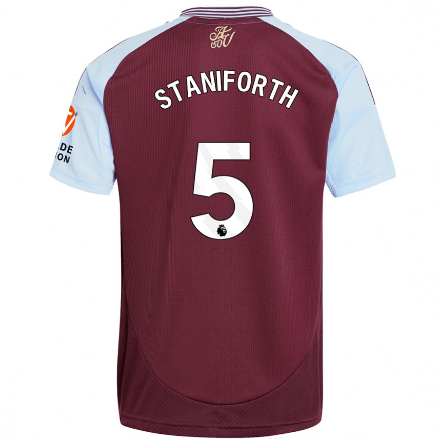 Enfant Football Maillot Lucy Staniforth #5 Bordeaux Bleu Ciel Tenues Domicile 2024/25 Canada