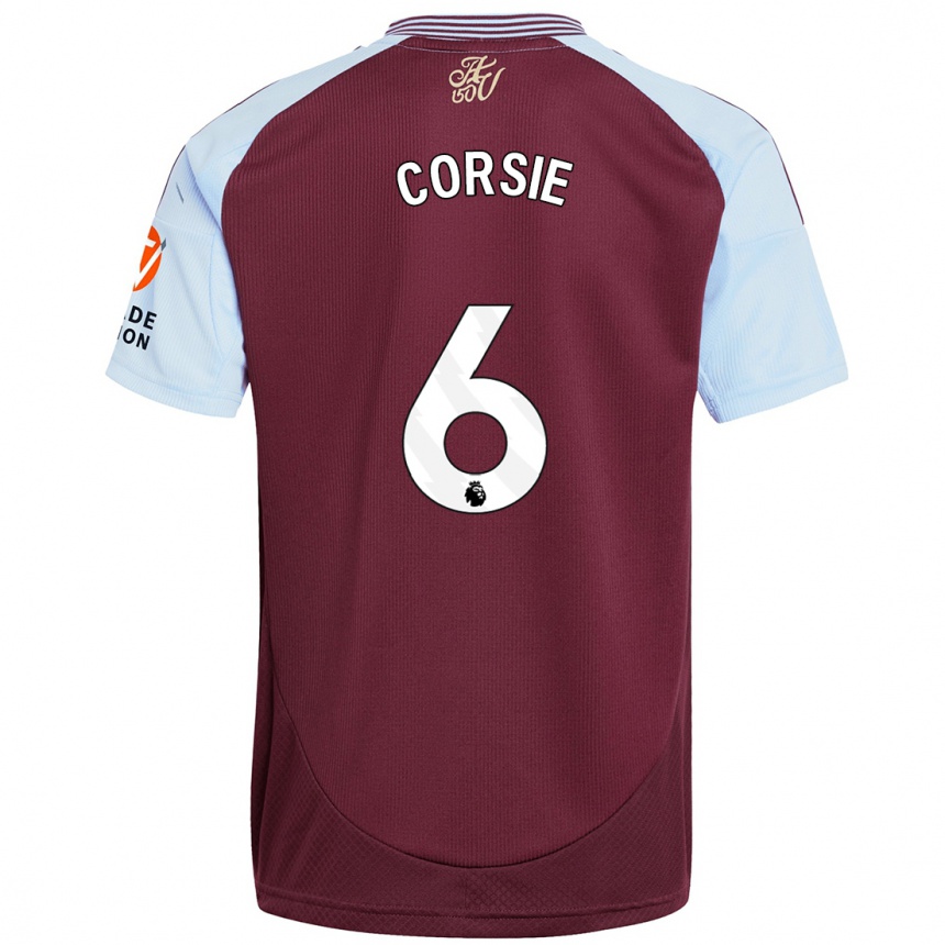 Kids Football Rachel Corsie #6 Burgundy Sky Blue Home Jersey 2024/25 T-Shirt Canada