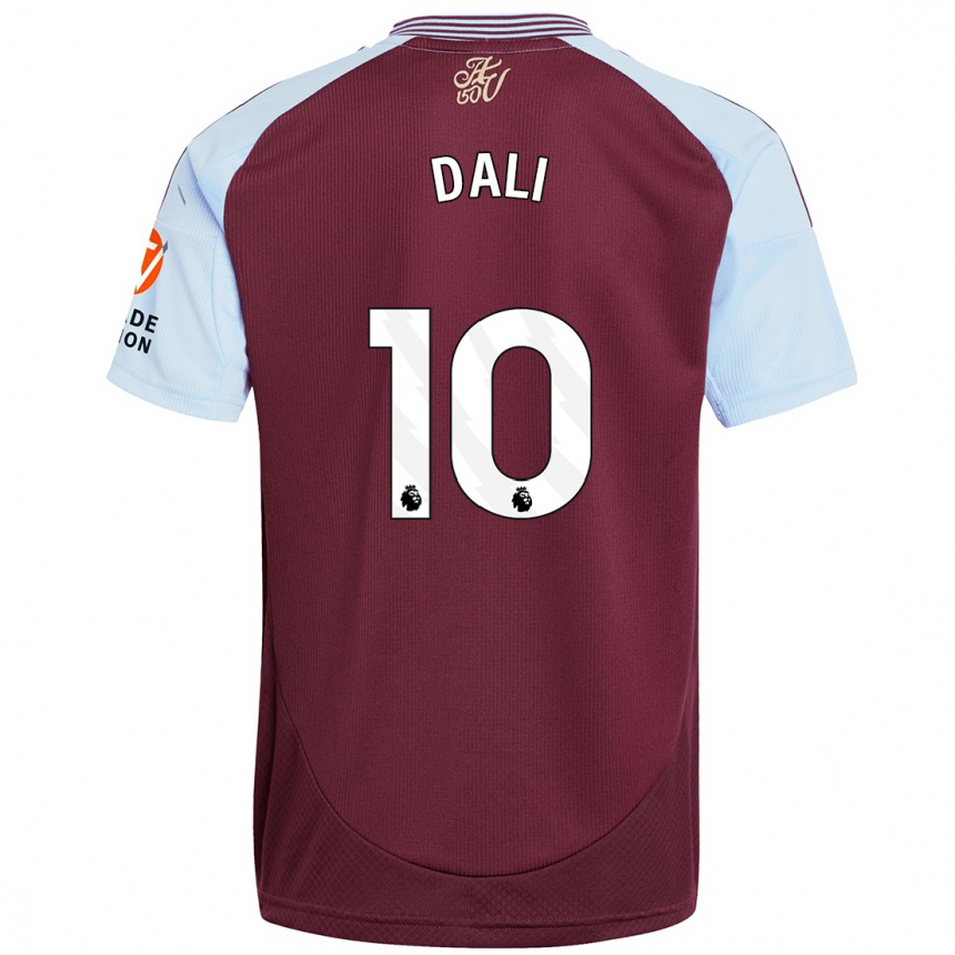 Kids Football Kenza Dali #10 Burgundy Sky Blue Home Jersey 2024/25 T-Shirt Canada