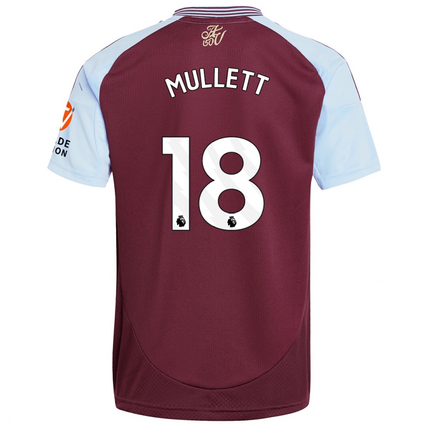 Kids Football Georgia Mullett #18 Burgundy Sky Blue Home Jersey 2024/25 T-Shirt Canada