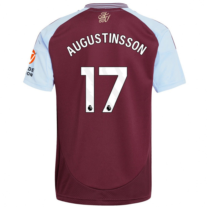 Kids Football Ludwig Augustinsson #17 Burgundy Sky Blue Home Jersey 2024/25 T-Shirt Canada