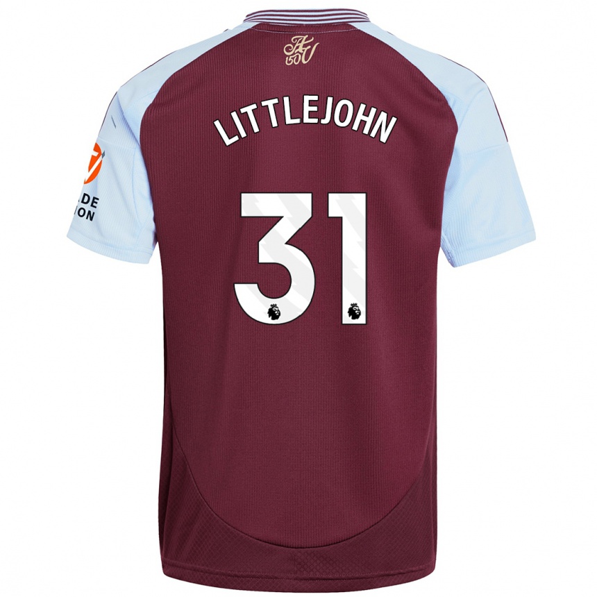 Enfant Football Maillot Ruesha Littlejohn #31 Bordeaux Bleu Ciel Tenues Domicile 2024/25 Canada