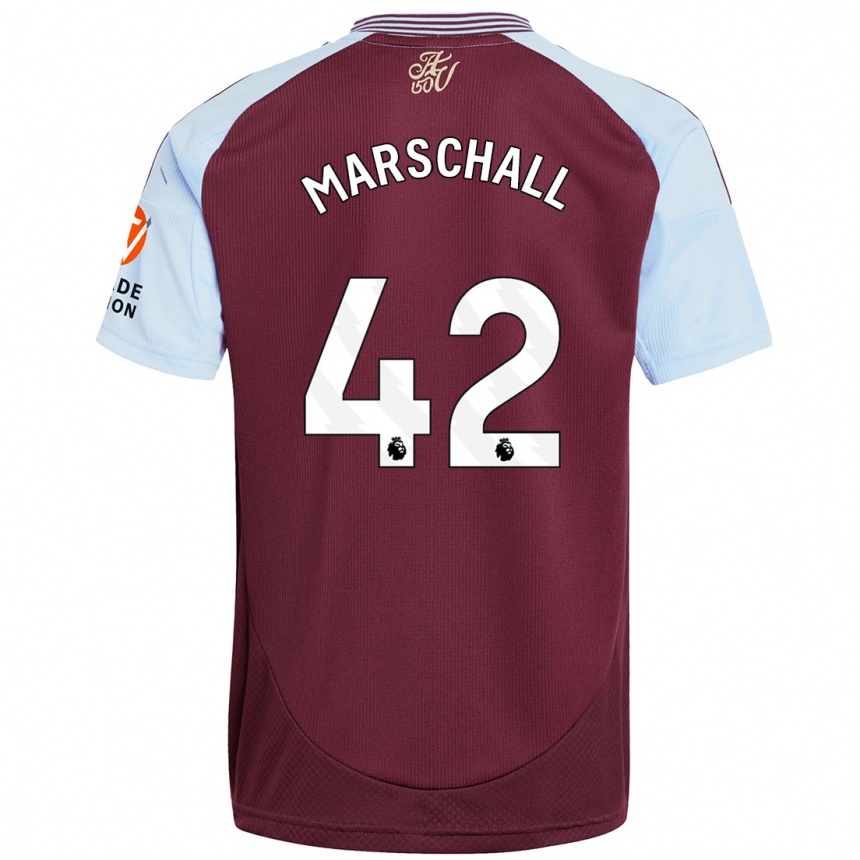 Enfant Football Maillot Filip Marschall #42 Bordeaux Bleu Ciel Tenues Domicile 2024/25 Canada