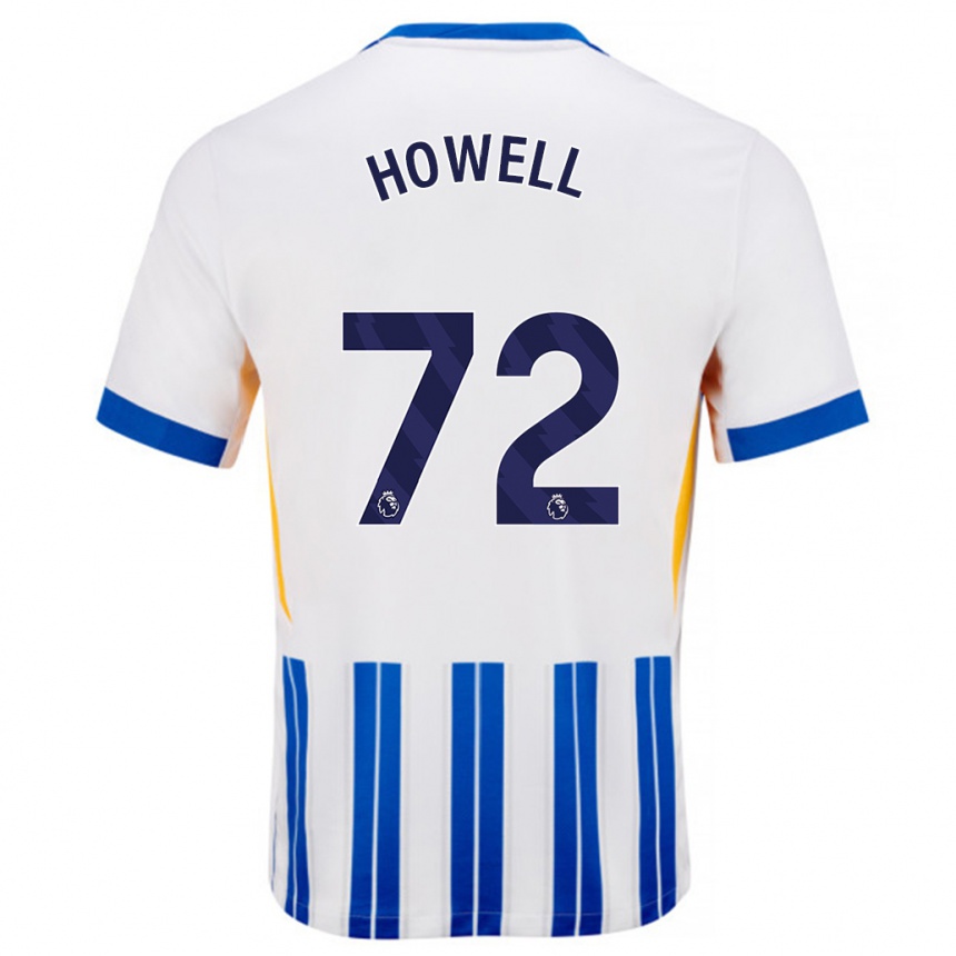 Kids Football Harry Howell #72 White Blue Pinstripes Home Jersey 2024/25 T-Shirt Canada