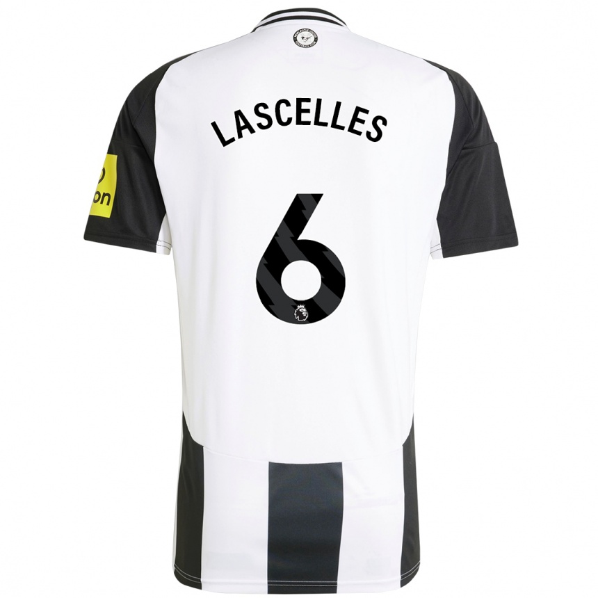 Kids Football Jamaal Lascelles #6 White Black Home Jersey 2024/25 T-Shirt Canada