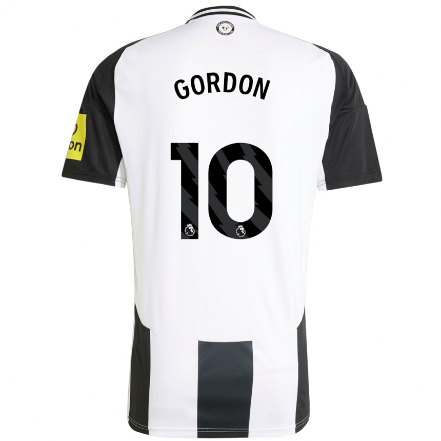 Enfant Football Maillot Anthony Gordon #10 Blanc Noir Tenues Domicile 2024/25 Canada