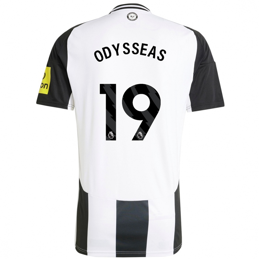 Enfant Football Maillot Odysseas Vlachodimos #19 Blanc Noir Tenues Domicile 2024/25 Canada