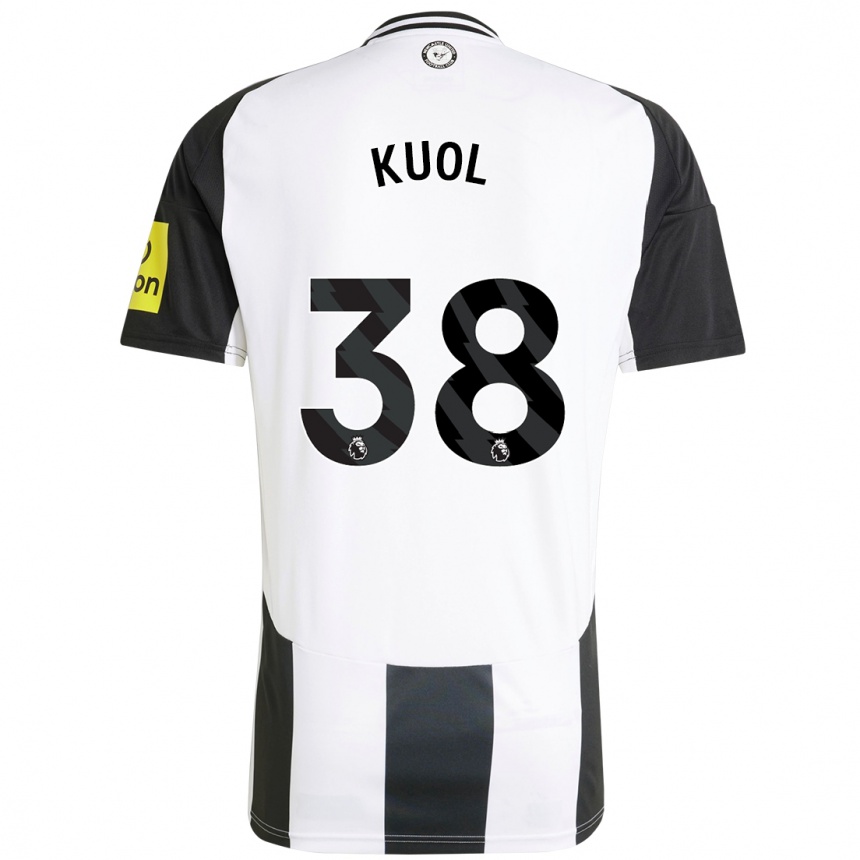 Enfant Football Maillot Garang Kuol #38 Blanc Noir Tenues Domicile 2024/25 Canada