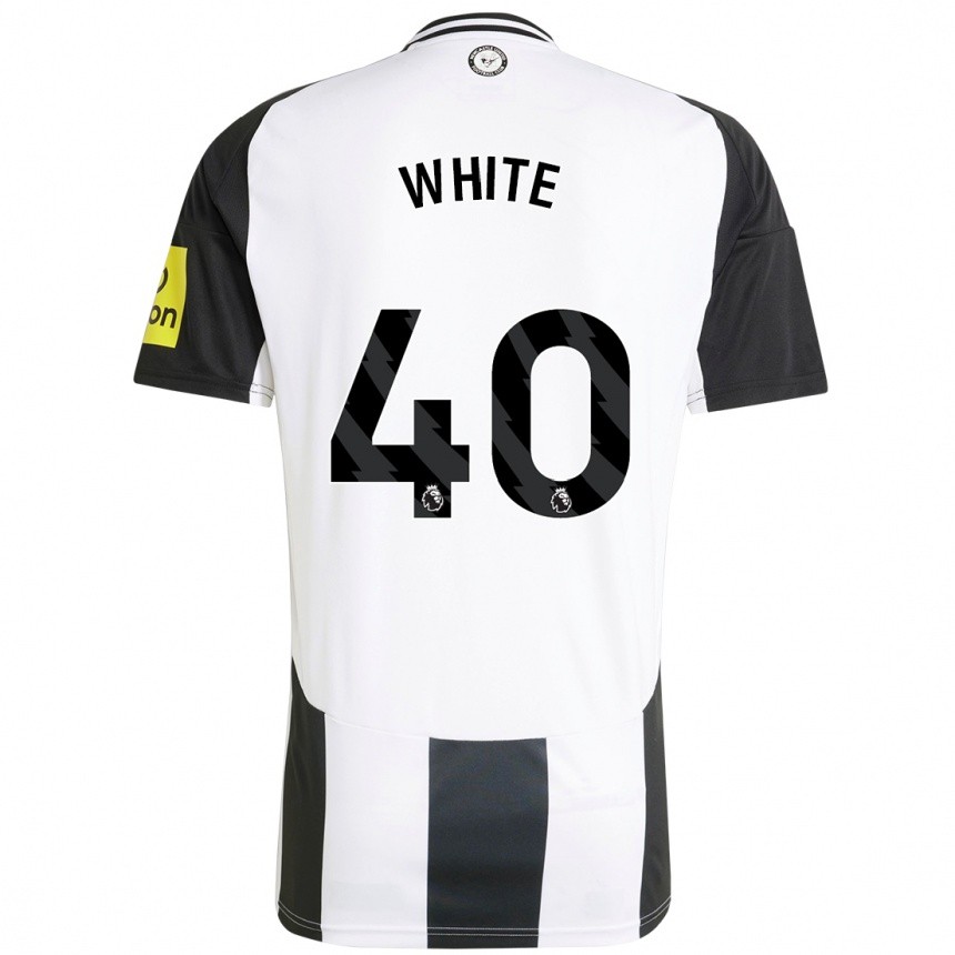 Kids Football Joe White #40 White Black Home Jersey 2024/25 T-Shirt Canada