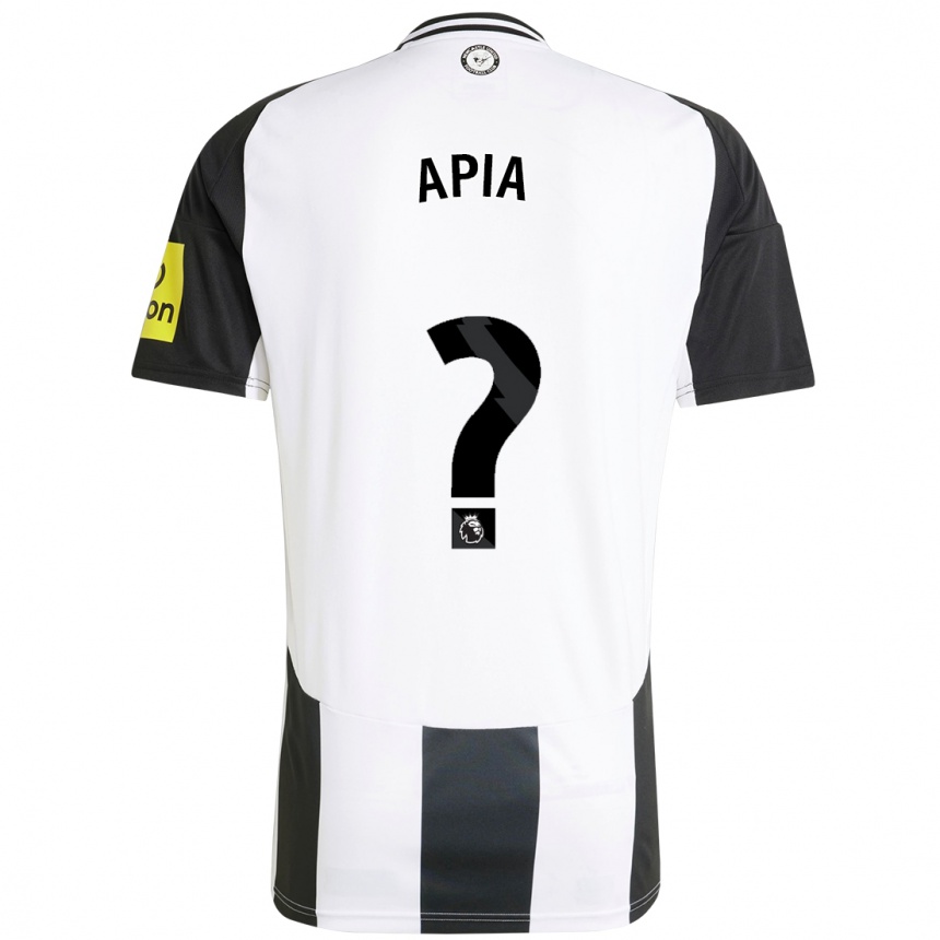 Enfant Football Maillot Aaron Apia #0 Blanc Noir Tenues Domicile 2024/25 Canada