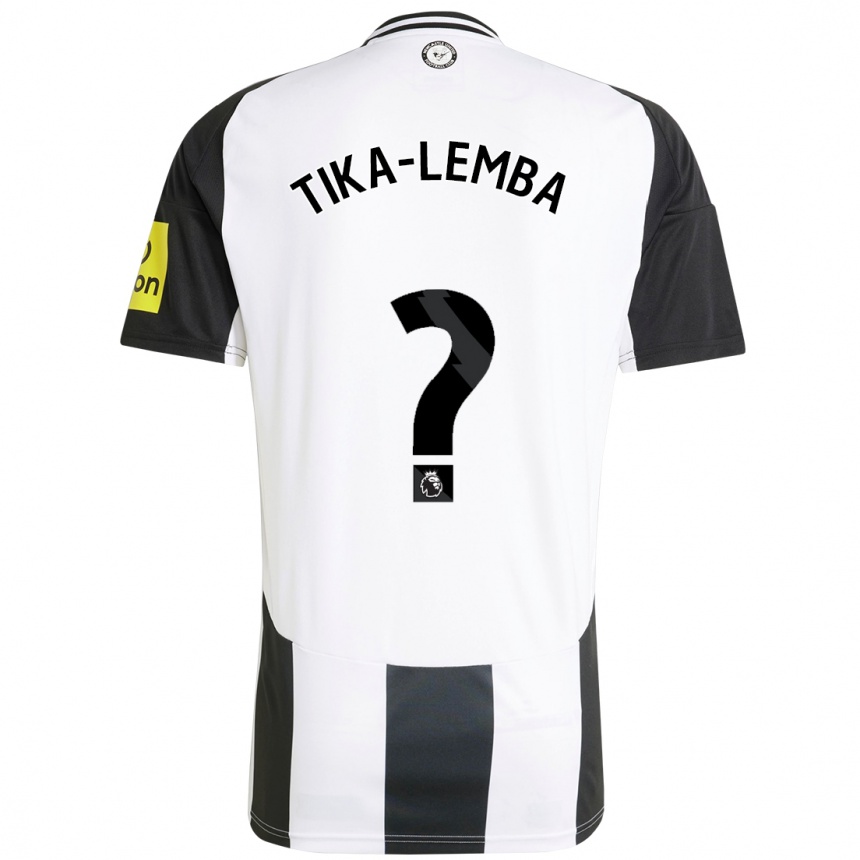 Kids Football Ezra Tika-Lemba #0 White Black Home Jersey 2024/25 T-Shirt Canada