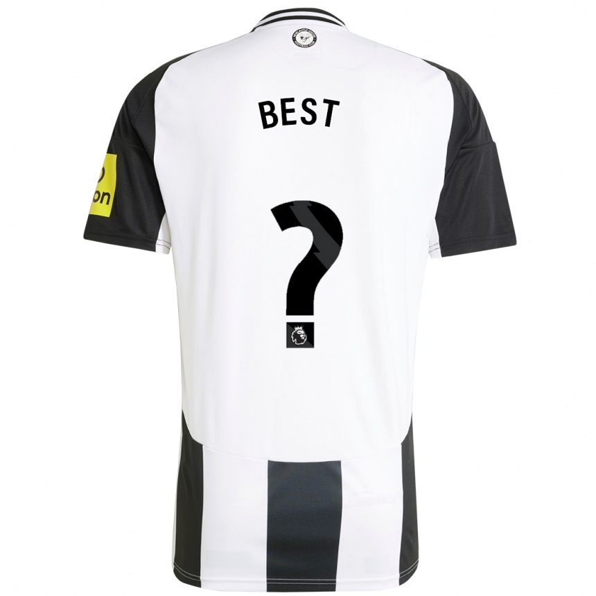 Kids Football Oliver Best #0 White Black Home Jersey 2024/25 T-Shirt Canada