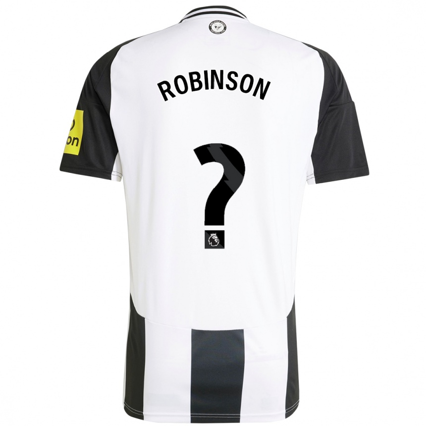 Kids Football Charlie Robinson #0 White Black Home Jersey 2024/25 T-Shirt Canada