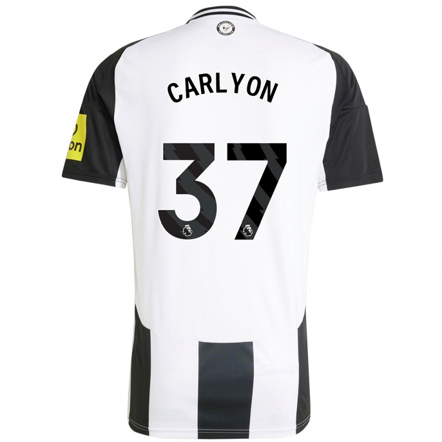 Enfant Football Maillot Nathan Carlyon #37 Blanc Noir Tenues Domicile 2024/25 Canada