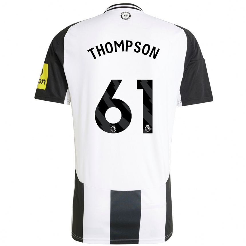 Kids Football Max Thompson #61 White Black Home Jersey 2024/25 T-Shirt Canada